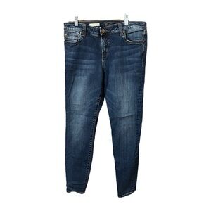 Kut from the Kloth Dark Blue Wash Skinny Jeans Toothpick 12 Short 12S
